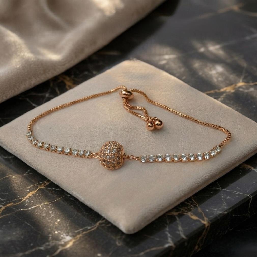 Sphere Adjustable Bracelet - Rose Gold